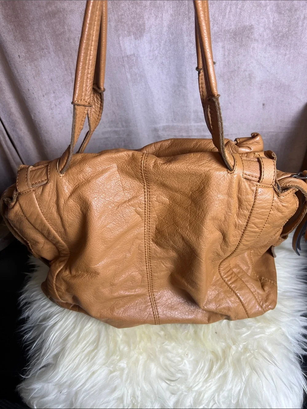 Liebeskind Berlin ] Women's Tan Leather Tote Handbag - Classic Everyday Carryall